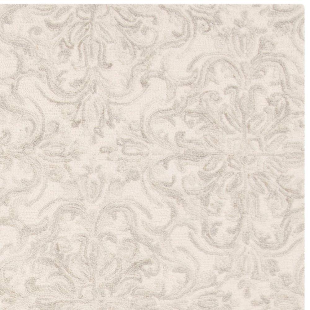 Ivory Floral Tufted Wool-Cotton Blend 8' x 10' Area Rug
