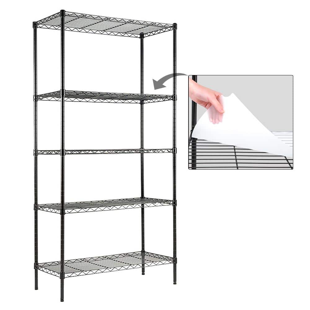 Black 5-Tier Carbon Steel Wire Garage Storage Shelving Unit NSF Certified (30 in. W x 60 in. H x 14 in. D) price history on PriceWatchPro