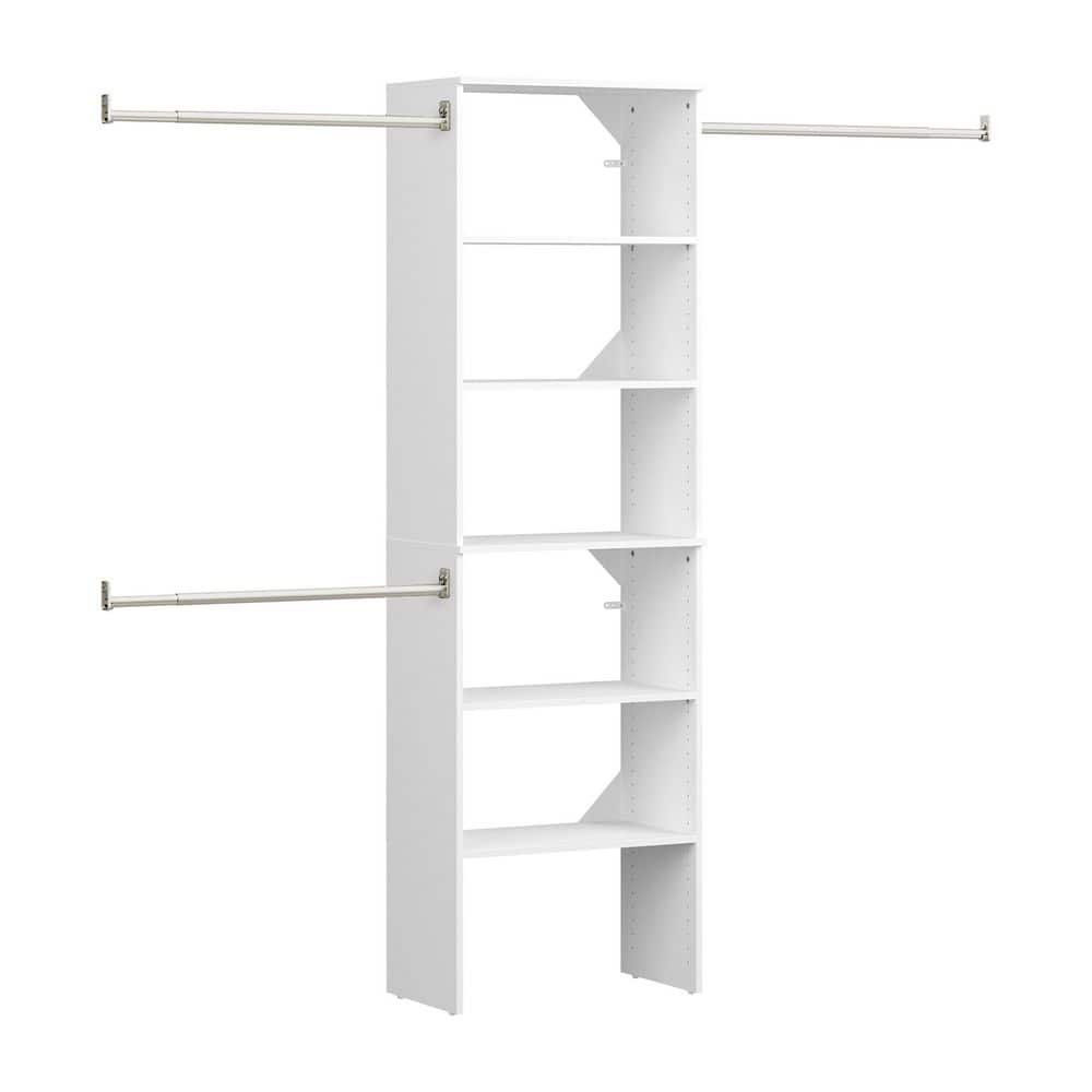 ClosetMaid Style+ 84 in. W - 120 in. W White Tower Wall Mount 6