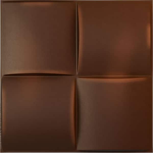 Ekena Millwork 19 5/8 in. x 19 5/8 in. Smith EnduraWall Decorative 3D Wall Panel, Aged Metallic Rust (12-Pack for 32.04 Sq. Ft.)