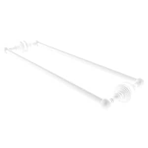 Waverly Place 24 in. Back to Back Shower Door Handle Towel Bar in Matte White