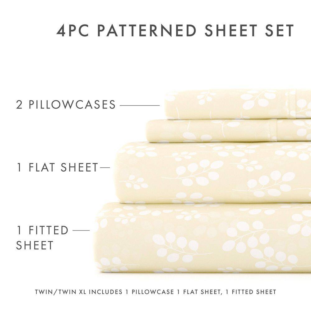 Ivory Twin Cotton Polyester Microfiber Kids Sheet Set