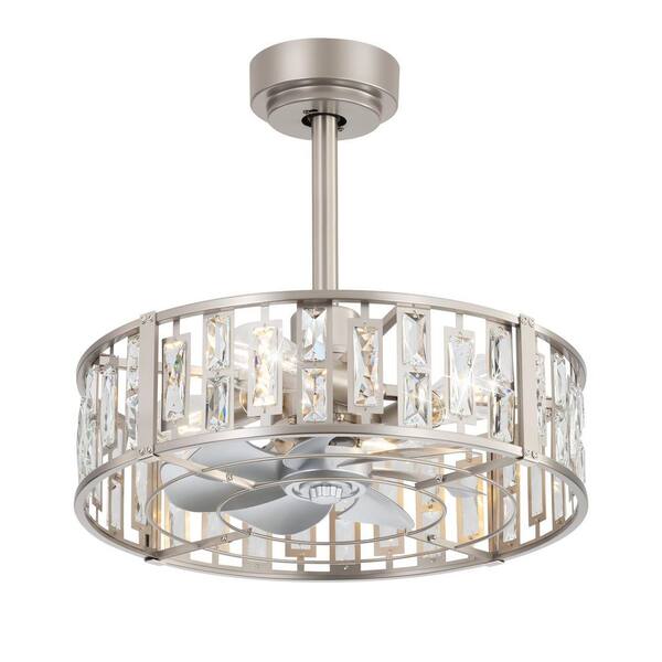 Flashwind Zachary 20 in. Indoor Chandelier Satin Nickel Ceiling