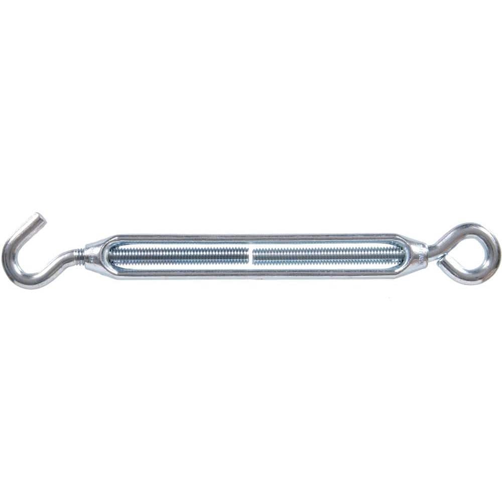 Hardware Essentials 1/4-20 x 7-3/8 in. Hook and Eye Turnbuckle in Zinc-Plated (5-Pack) 321882