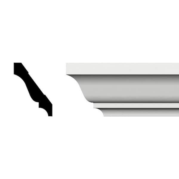 Ekena Millwork 2-1/4 in. x 2-3/4 in. x 96 in. Crown Moulding, PVC