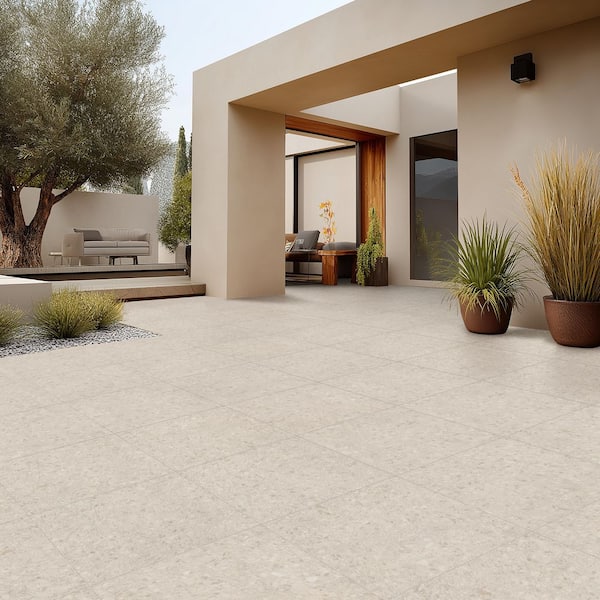 Terrazo Glacier 2 cm. x 24 in. x 24 in. Matte Porcelain Paver Tile (8 sq. ft./Case)