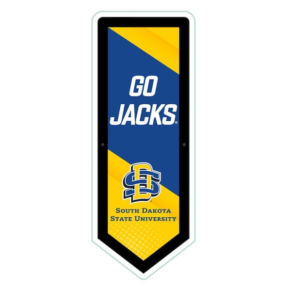 Evergreen 9 in. x 23 in. South Dakota State University Pennant Plug-in LED Lighted Sign