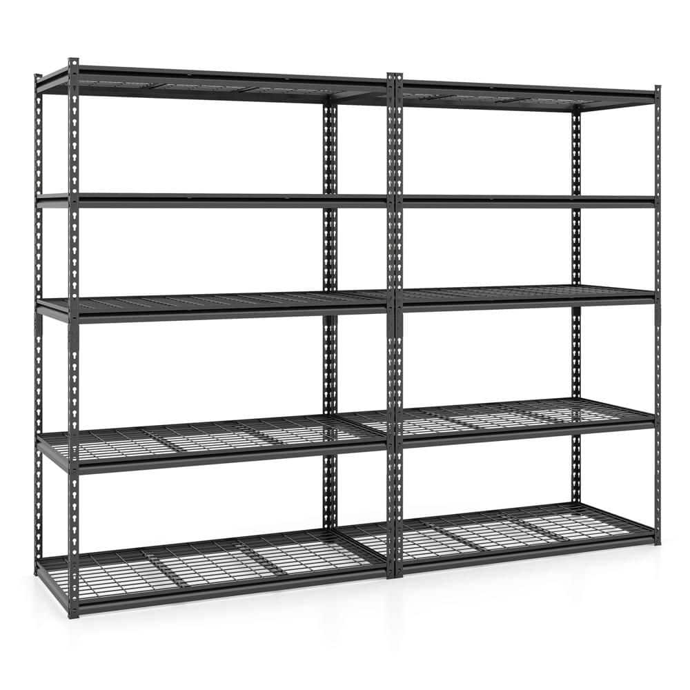 2 PCS 5-Tier Heavy-Duty Utility Shelf with Adjustable Wire Racks, 2000 lbs Capacity in Black price history on PriceWatchPro
