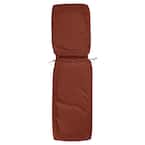 Montlake FadeSafe 23 in. W x 74 in. L x 3 in. Thick Chaise Lounge Cushion Slip Cover in Heather Henna
