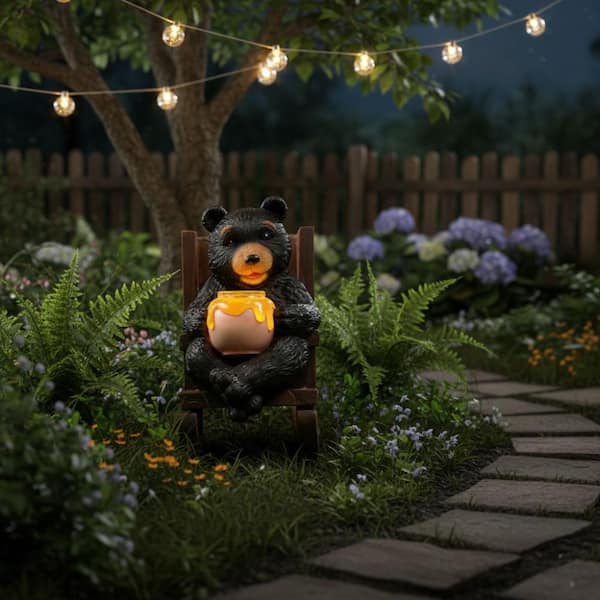 Outdoor Decoration Black Bear Garden Statue AL1YF13 - The Home Depot