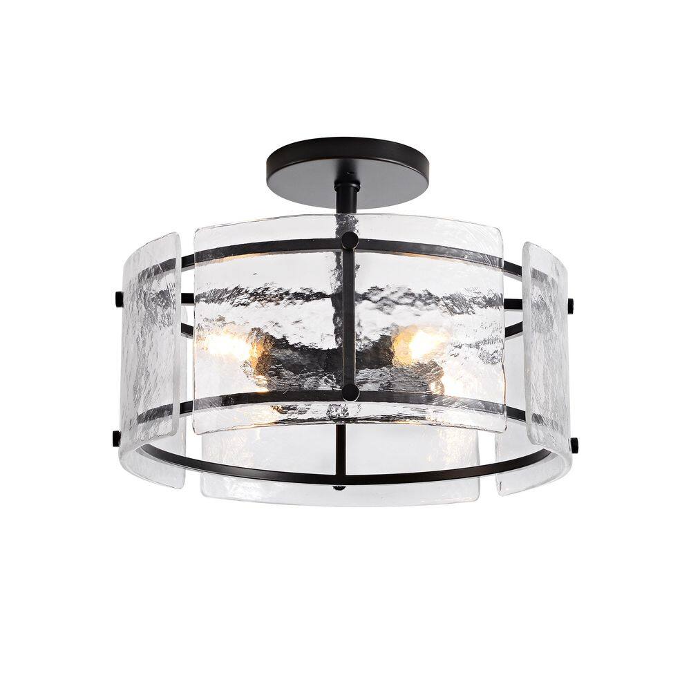 black-jojospring-flush-mount-