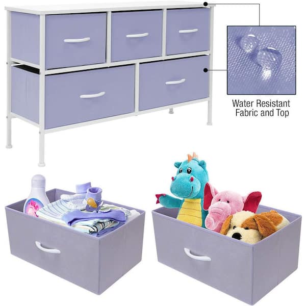 Sorbus Storage Cube Dresser - Purple