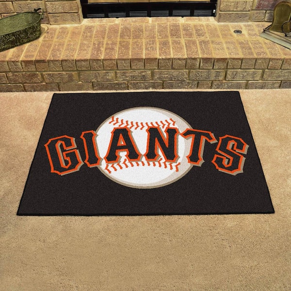 MLB San Francisco Giants Black 3 ft. x 4 ft. Indoor Area Rug