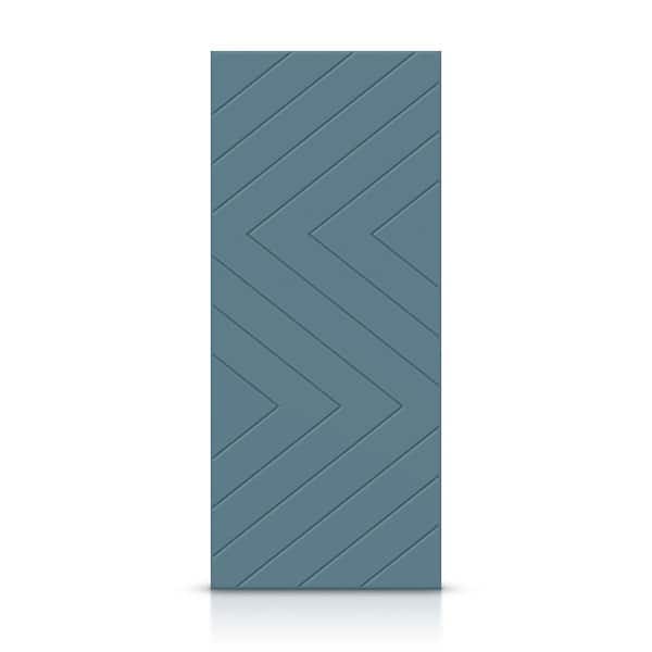 CALHOME 30 in. x 80 in. Hollow Core Dignity Blue Painted Composite MDF Interior Door Slab