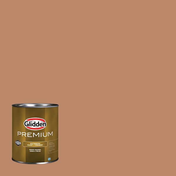 Glidden Premium 1 qt. PPG1069-5 Honey Graham Satin Exterior Latex Paint