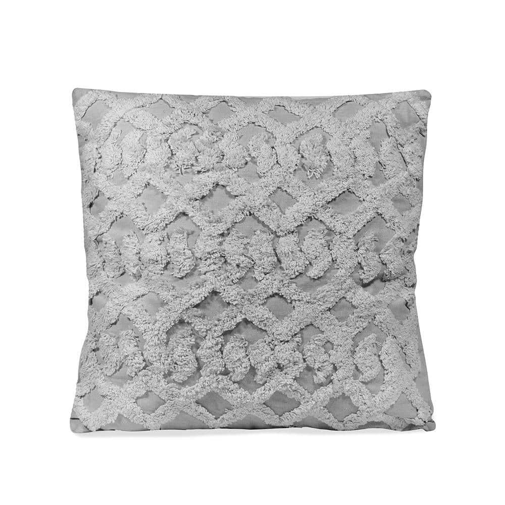 Home Decorators Collection Charcoal Gray Plaid 18 in. x 18 in. Square Decorative  Throw Pillow S00161031646 - The Home Depot