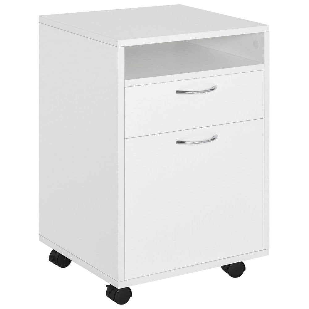 Mobile Storage Cabinet Organizer with Drawer and Cabinet Printer Stand with Castors White price history on PriceWatchPro