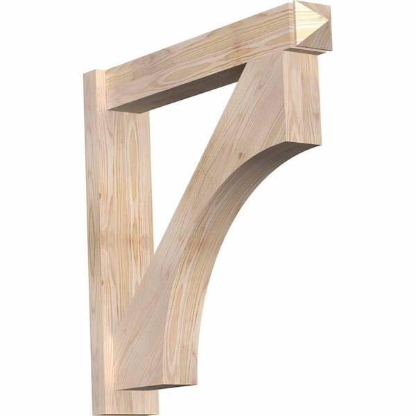 Ekena Millwork 6 in. x 30 in. x 30 in. Douglas Fir Westlake Arts and Crafts Smooth Outlooker