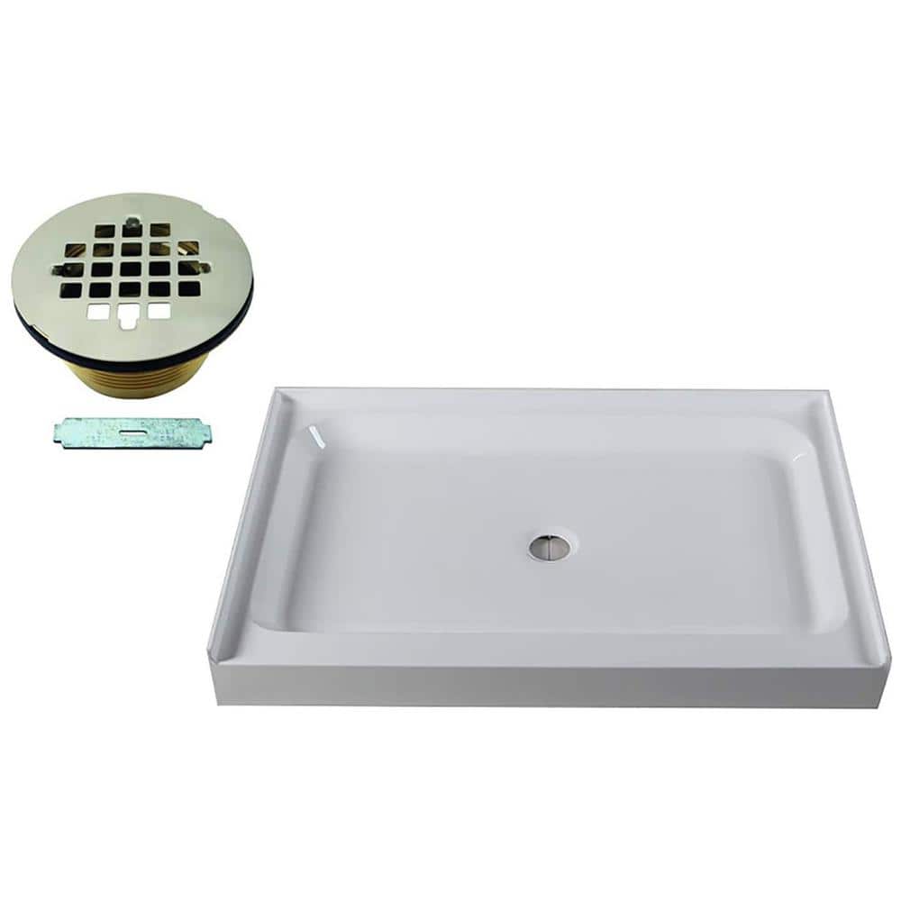 Westbrass 48 in. x 36 in. Single Threshold Alcove Shower Pan Base with