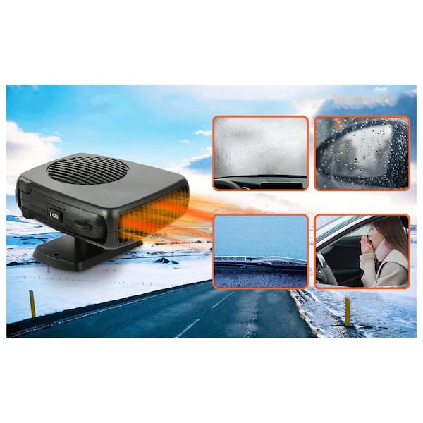 cigarette lighter projector Unbranded 12V 200W Black Portable Electric Car Heater and Defroster,  Defogger That Plugs Into Cigarette Lighter, 360° Rotation 27ISA11463