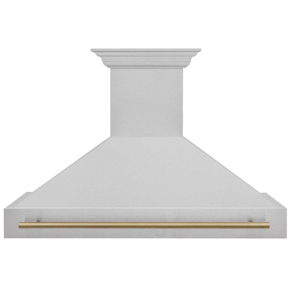 Autograph Edition 48 in. Ducted Vent Fingerprint Resistant Stainless Steel Range Hood with Champagne Bronze Handle