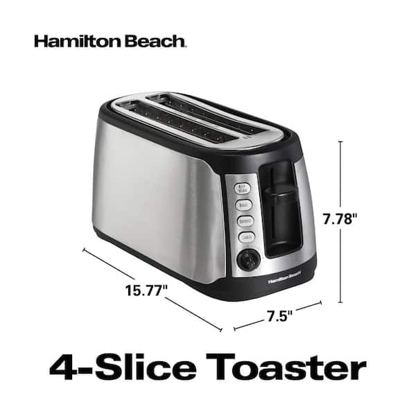 4-Slice Extra-Long-Slot Toaster Stainless Steel/Black Oster 
