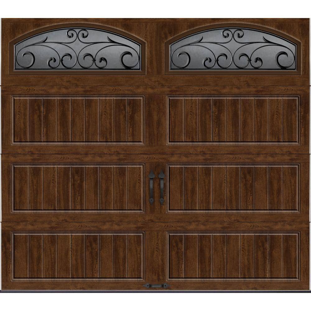 Gallery Steel Long Panel 8 ft x 7 ft Insulated 18.4 R-Value Wood Look Walnu