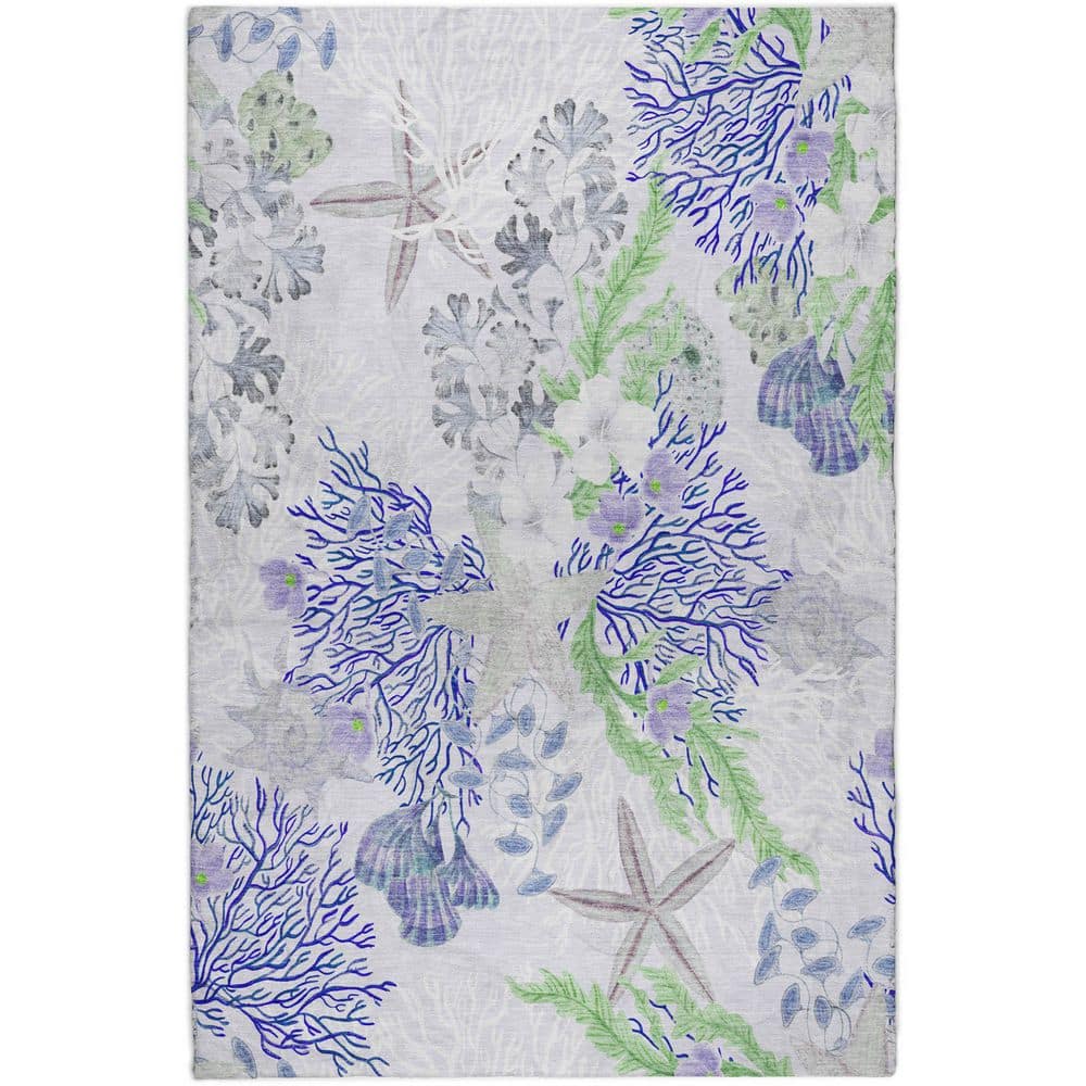 Dream Shag Premium Machine Washable Abstract ADS180 Blue 3 ft. x 5 ft. Area Rug price history on PriceWatchPro