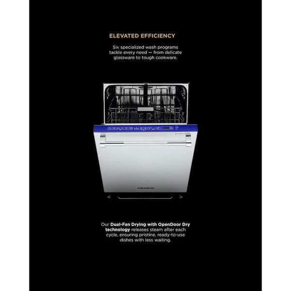 Classic 24 in. Top Control Standard Built-in Dishwasher in Stainless Steel Tub with 6-Cycles