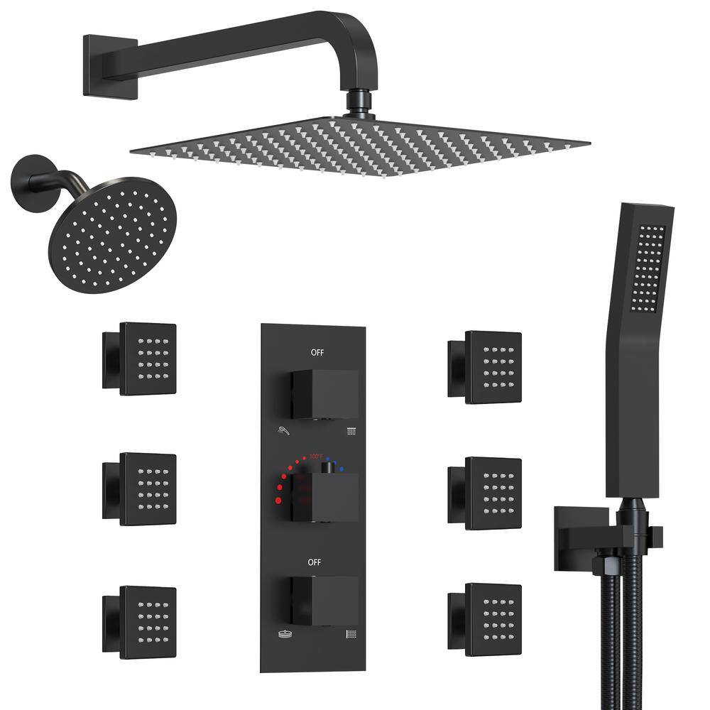 Reviews for EVERSTEIN Thermostatic 8Spray Patterns 12&6 in. Square