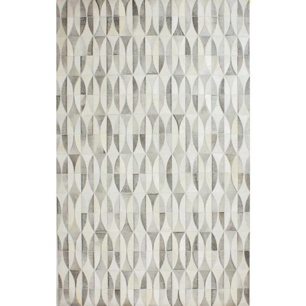 BASHIAN Santa Fe Grey 5 ft. x 8 ft. Geometric Contemporary Area Rug