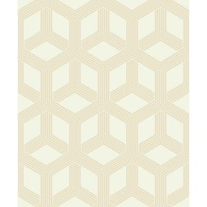 Xander Cream Glam Geometric Wallpaper