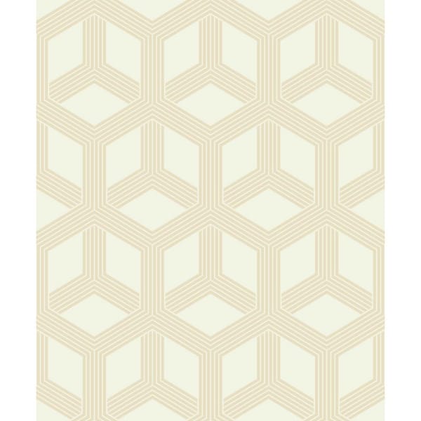 Advantage Xander Cream Glam Geometric Wallpaper Sample