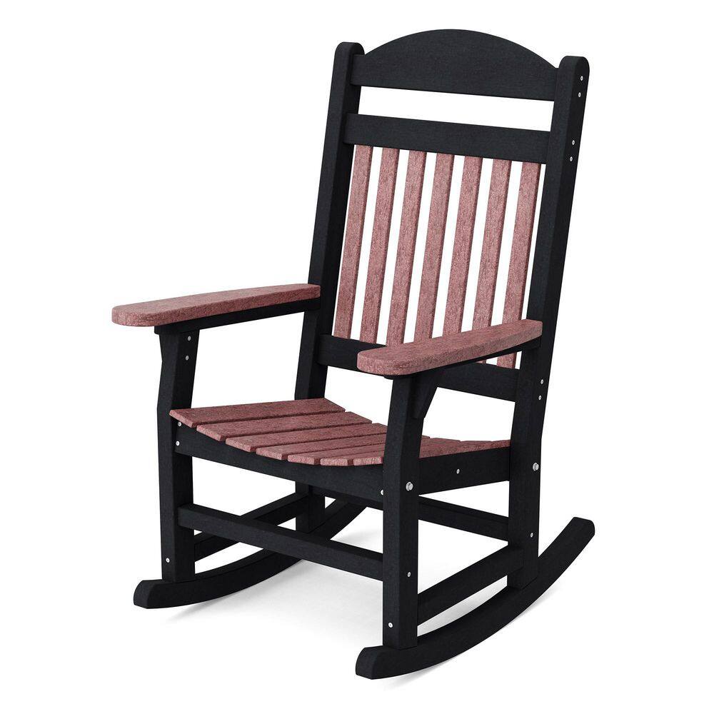 Heritage Cherrywood and Black Plastic Traditional Outdoor Rocking Chair price history on PriceWatchPro