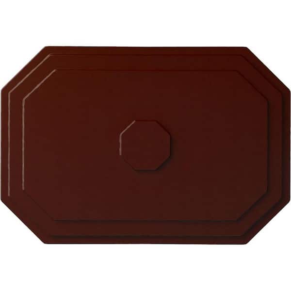 Ekena Millwork 25-1/4" W x 17-1/4" H x 1-3/4" Felix Urethane Ceiling Medallion, Brushed Mahogany