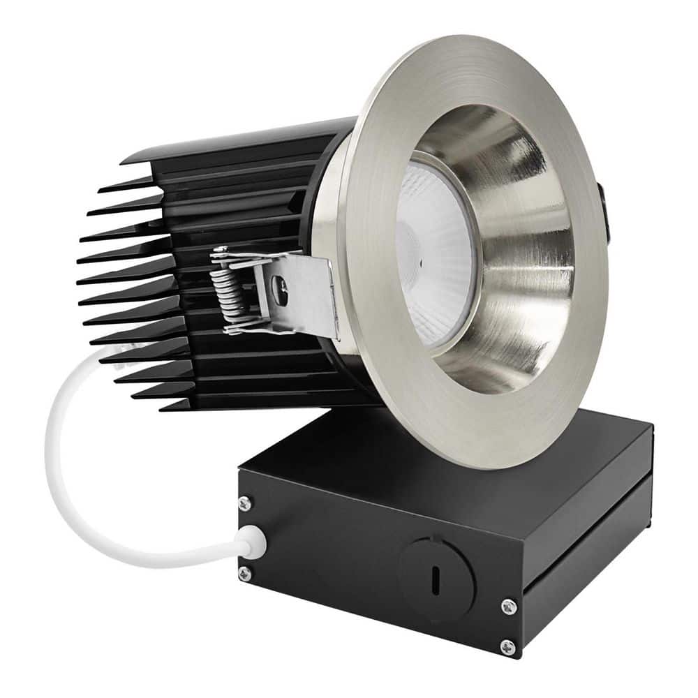 4 In. Integrated LED Trimless Regressed Spotlight with Round Brushed Nickel Trim, 5CCT, CRI90, 22W, 1700LM, Dimmable price history on PriceWatchPro