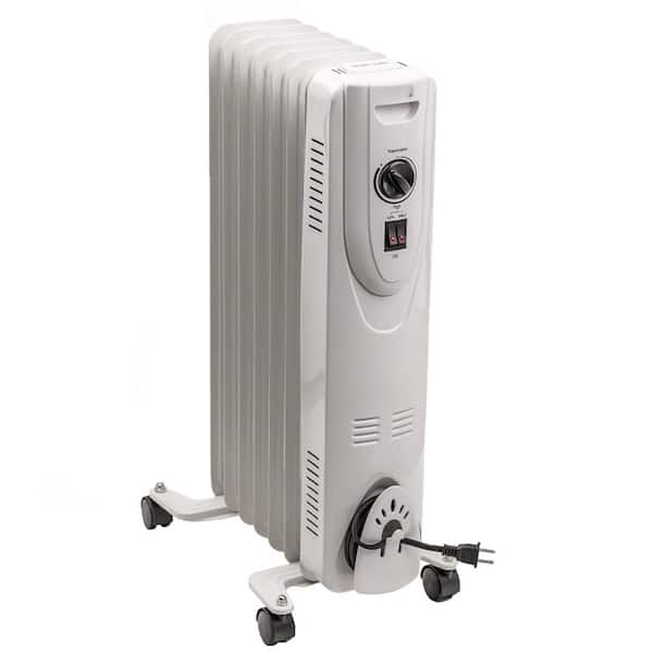 Oil-Filled Radiant Radiator Heater, Adjustable Thermostat, Tip-Over Switch and Overheat Protection, for Home and Office