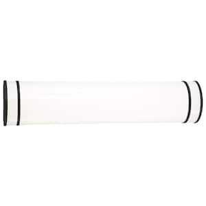 Vantage 24 in. 1-Light Black CCT LED Vanity Light Bar with White Acrylic Shade