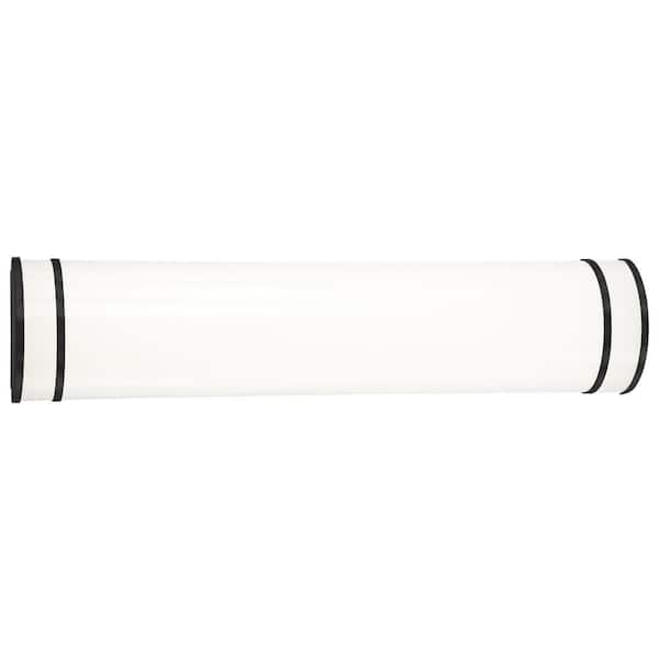 Minka Lavery Vantage 24 in. 1-Light Black CCT LED Vanity Light Bar with White Acrylic Shade