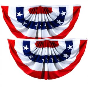 1.5 ft. x 3 ft. Polyester Fan USA Printed Flag 150D (2-Pack)
