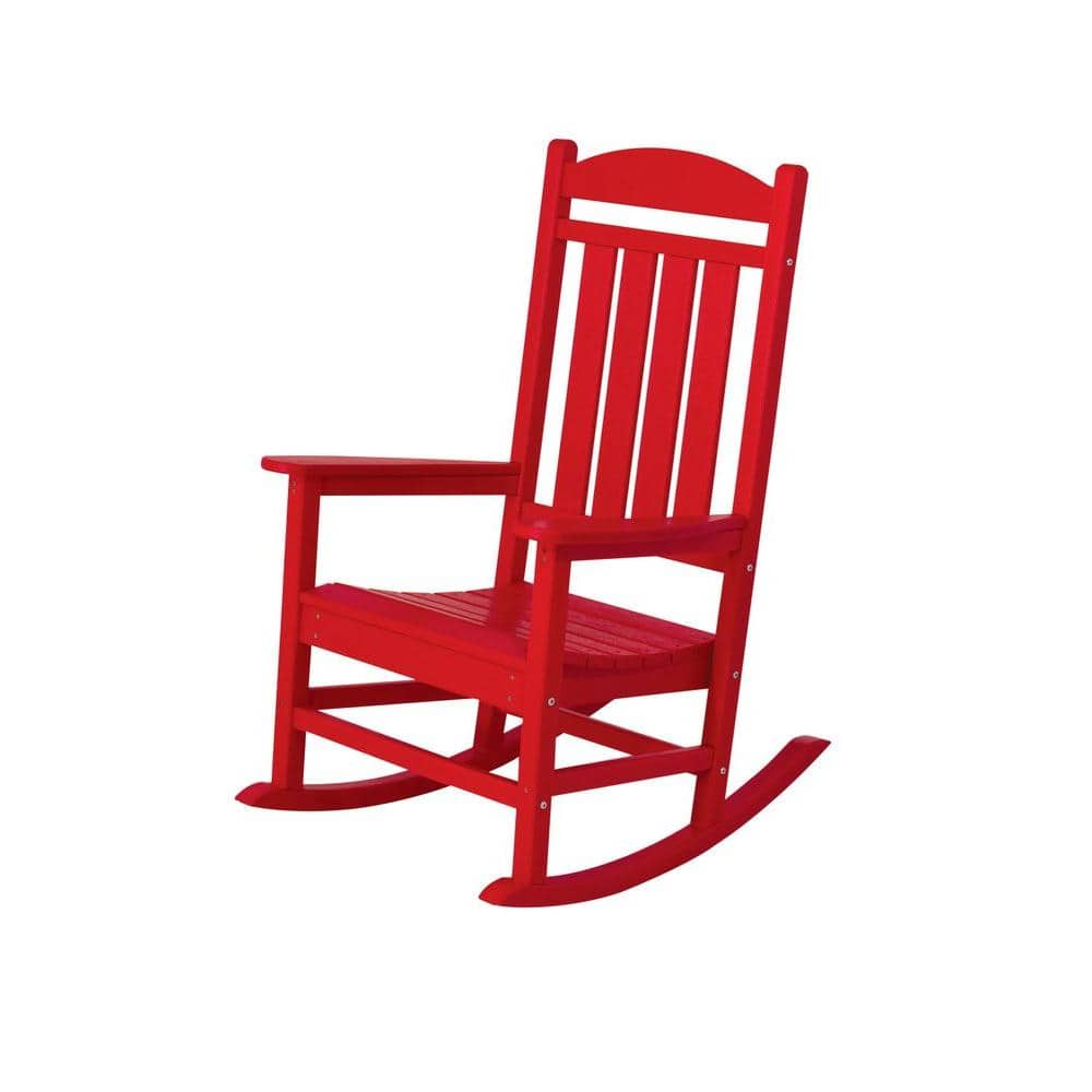 red polywood rocking chair