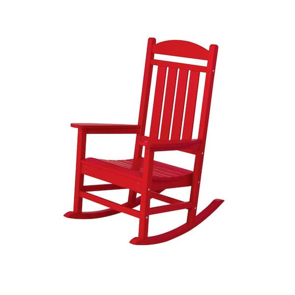 POLYWOOD Presidential Sunset Red Patio Rocker