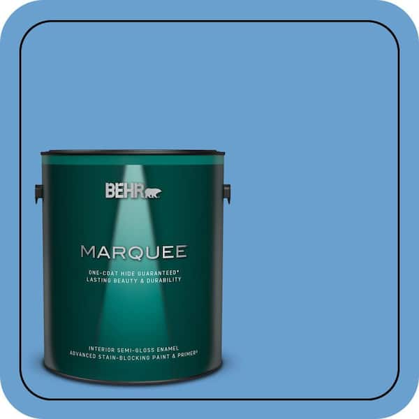 BEHR MARQUEE 1 gal. #P520-4 Cornflower Semi-Gloss Enamel Interior Paint & Primer
