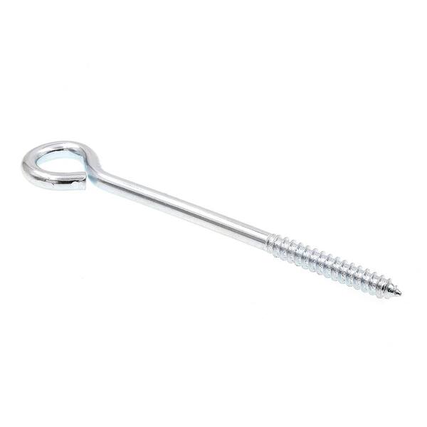 Prime-Line 5/16 in. x 6 in. Zinc Plated Steel Screw Eyes, Lag Thread (10-Pack)
