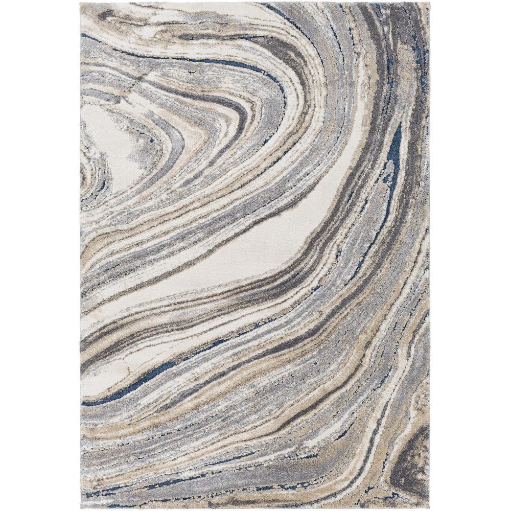 Tuscany Light Beige Modern Abstract 6 ft. x 9 ft. Area Rug price history on PriceWatchPro