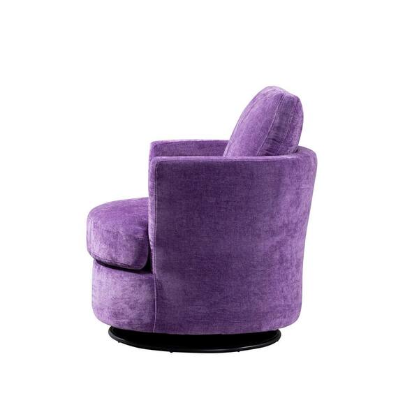 purple swivel barrel chair