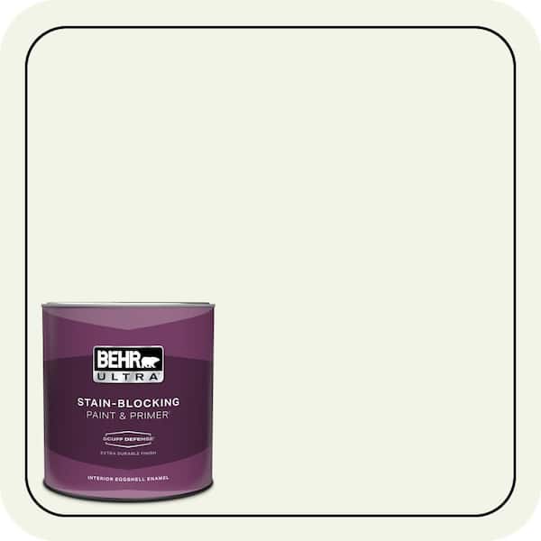 BEHR ULTRA 1 qt. #GR-W10 Calcium Extra Durable Eggshell Enamel Interior Paint & Primer