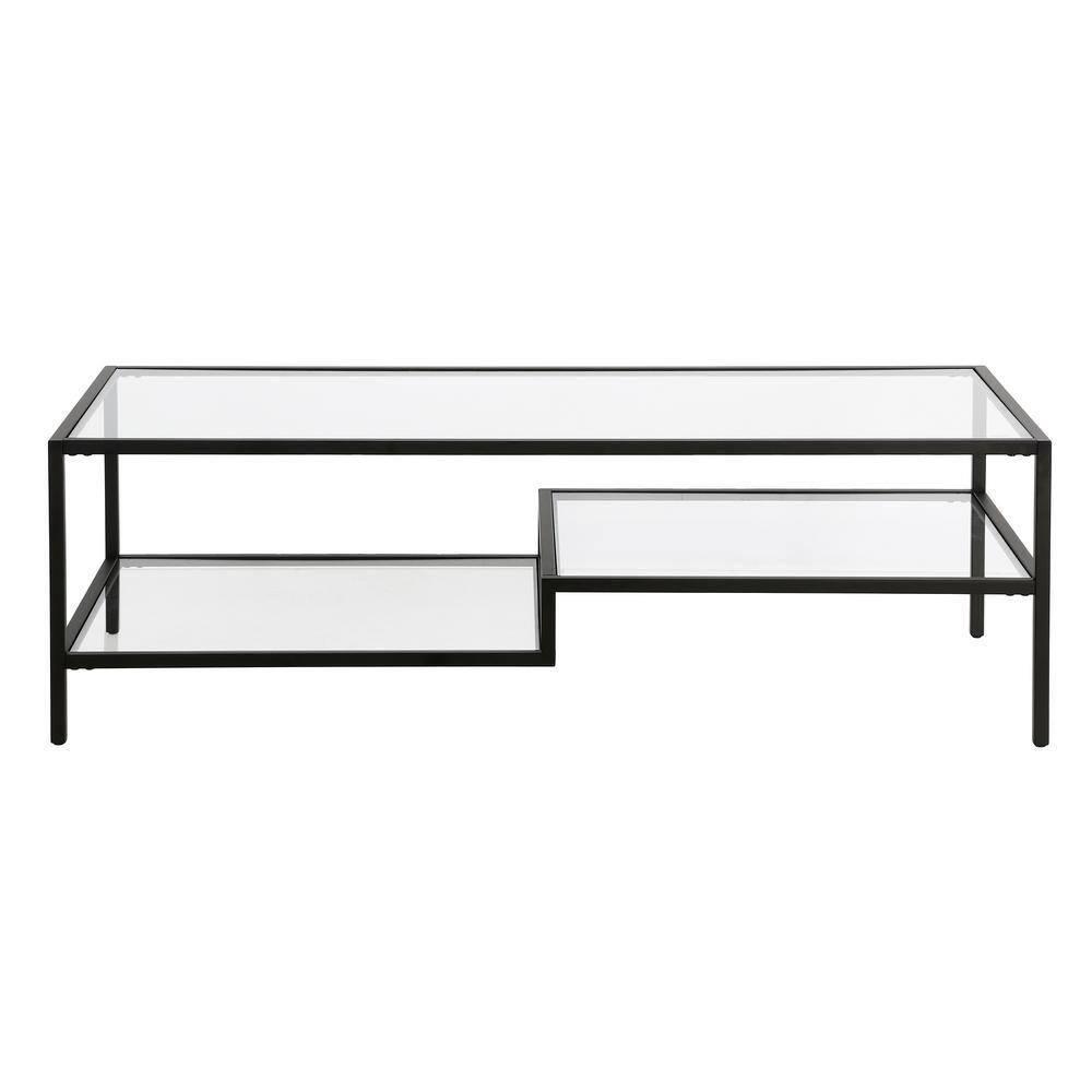Lovett 54" Blackened Bronze Rectangular Metal Coffee Table
