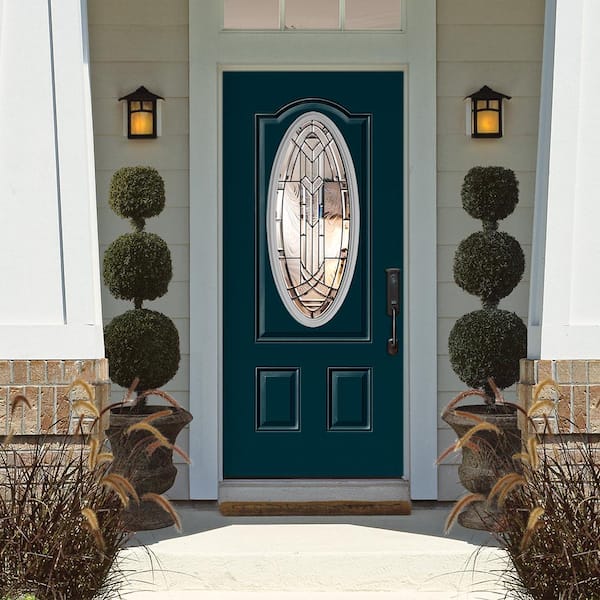 Prehung Steel Entry Door with Oval Glass