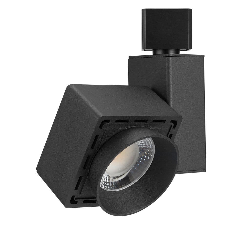 Black 20W Integrated LED Linear Track Step Step Head with Adjustable Wattag